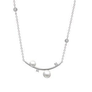 Dainty Pearl Horizontal Necklace