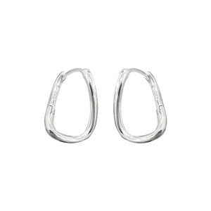 Minimalist Irregular Twist Hoop Earrings