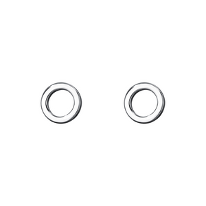 Minimalist Silver Circle Stud Earrings