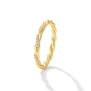 Twisted Rope Band Stacking Ring