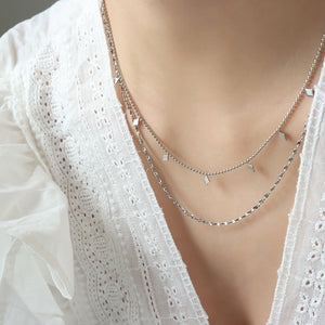 Multi Layered Geometric Charm Necklace