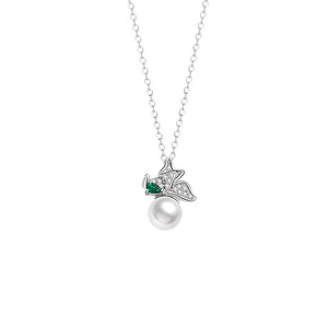 Flower Pearl Pendant Necklace
