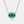 Oval Emerald Halo Pendant Necklace