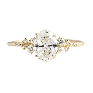 Sparkling Oval Cut Statement Ring