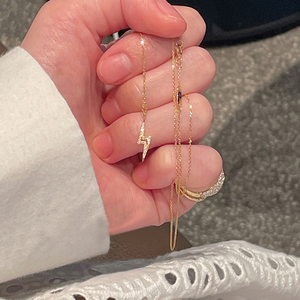 Lightning Bolt Thunderbolt Pendant Necklace