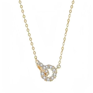 Collier avec pendentif à anneaux entrelacés