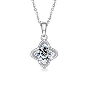 Moissanite Four Leaf Clover Pendant Necklace