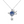 Blue Planet Saturn Moon Star Charm Necklace