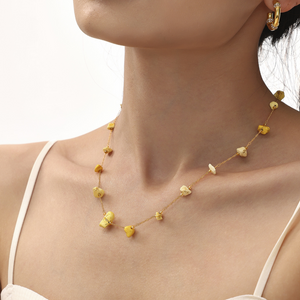 Natural Crystal Raw Stone Charm Necklace