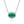 Oval Emerald Halo Pendant Necklace