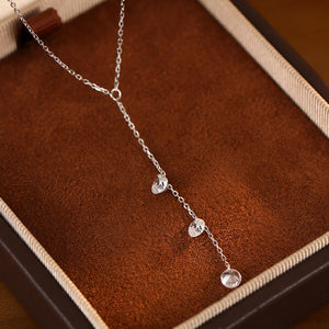 Three Stone Pendant Layering Necklace