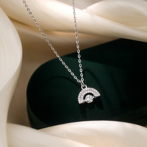 Dainty Rainbow Pendant Necklace