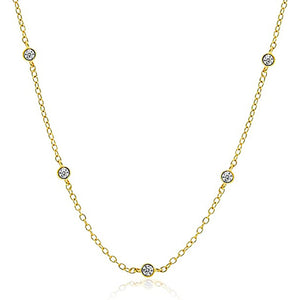 Dainty Sparkle Station Necklace