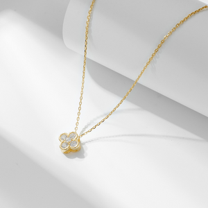 Dainty Four Leaf Clover Charm Necklace