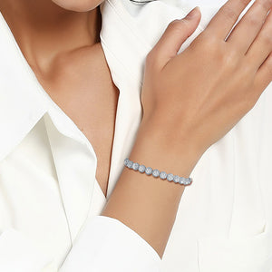 Sparkling Cluster Zircon Tennis Bracelet