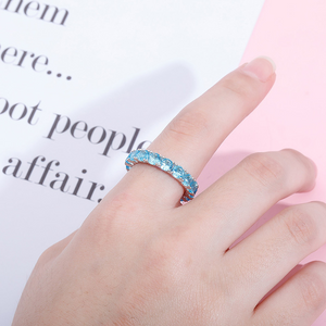 Minimalist Color Gemstone Eternity Ring