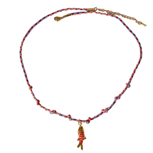 Dainty Fish Pendant Rope Necklace