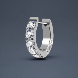 Colorful Stone Huggie Hoop Earrings