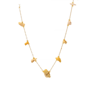 Natural Crystal Raw Stone Charm Necklace