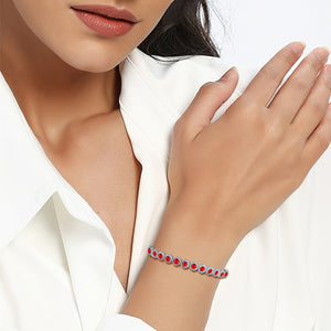 Sparkling Cluster Zircon Tennis Bracelet