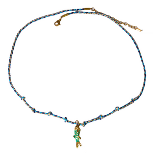 Dainty Fish Pendant Rope Necklace