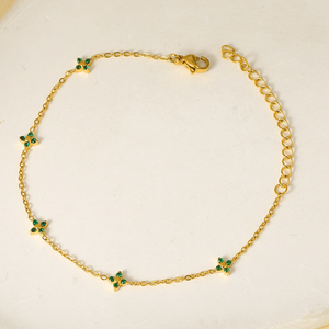 Four Leaf Clover Charm Stacking Bracelet