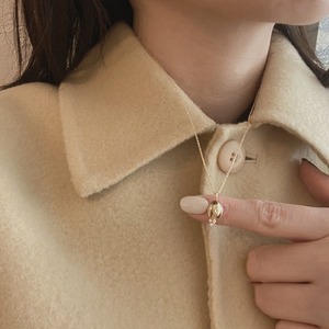 Tiny Gold Blossom Pendant Necklace