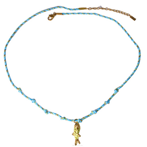 Dainty Fish Pendant Rope Necklace