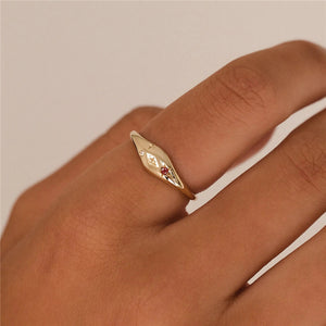 Minimalistischer Kreuzring aus Sterlingsilber