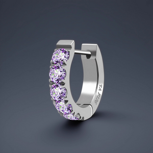 Colorful Stone Huggie Hoop Earrings