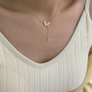 Timeless Butterfly Y Drop Necklaces