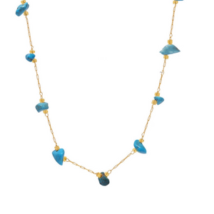 Natural Crystal Raw Stone Charm Necklace