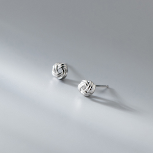 Minimalist Twist Rope Knot Earrings