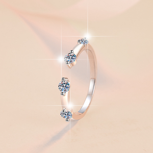 Four-Stone Moissanite Open Wedding Ring