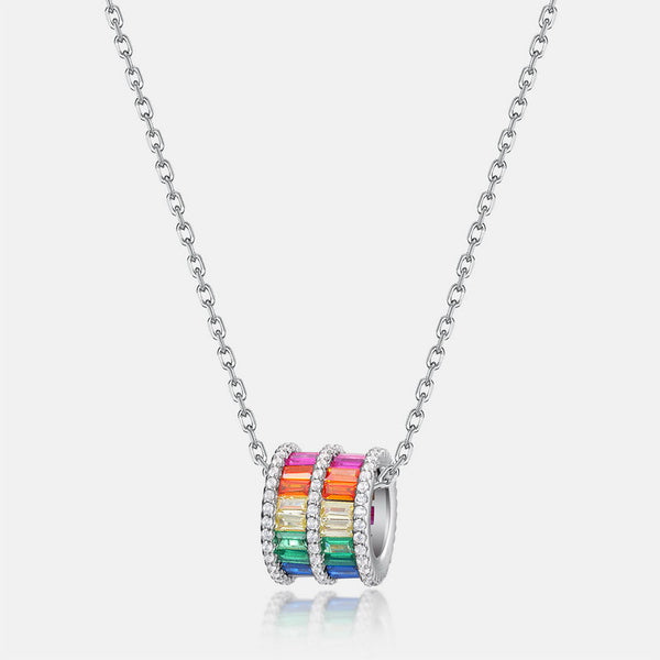 Rainbow LGBTQ Pride Gem Necklace