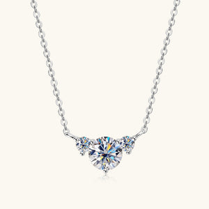 Three-Stone Moissanite Pendant Necklace