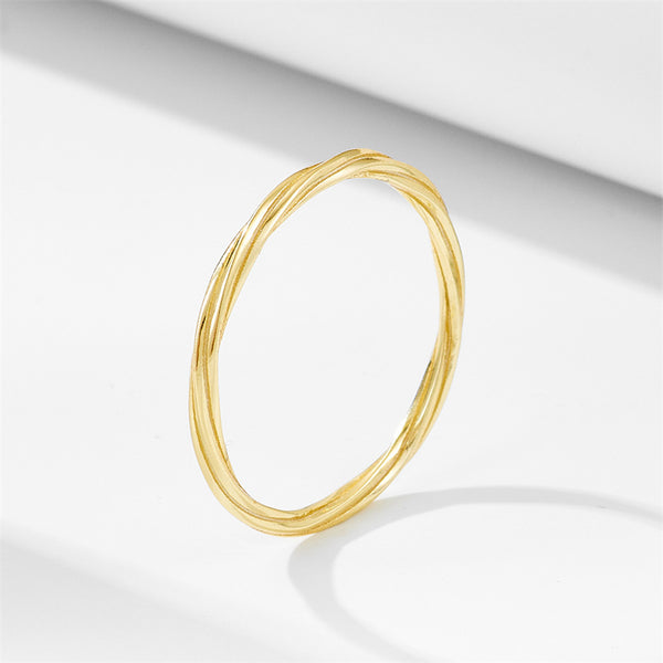 Sterling Silver Twisted Slim Ring