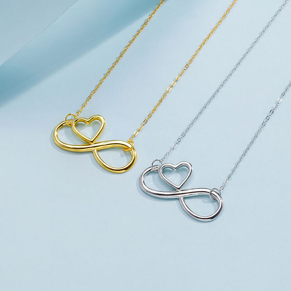Infinity Heart Mobius Necklace