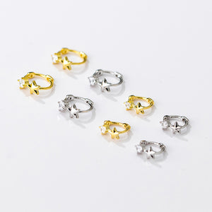Dainty Star Huggie Hoop Earrings