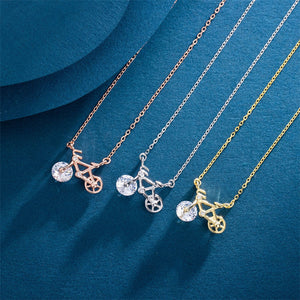 Dainty Bicycle Charm Pendant Necklace