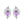 Load image into Gallery viewer, Purple Heart Unicorn Stud Earrings
