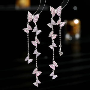 Butterfly Statement Dangle Drop Earrings