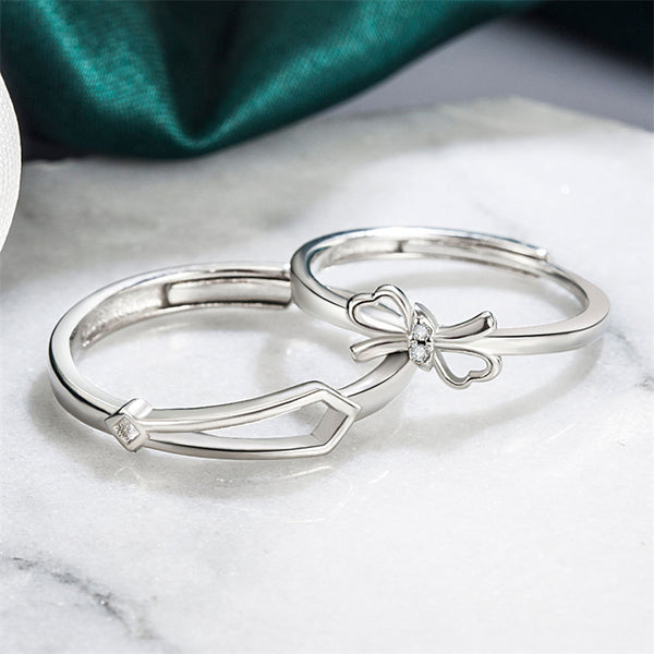 Bowknot Couple Matching Ring