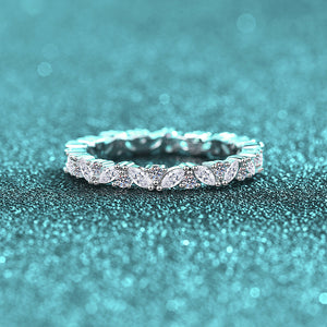 Marquise Round Moissanite Eternity Ring