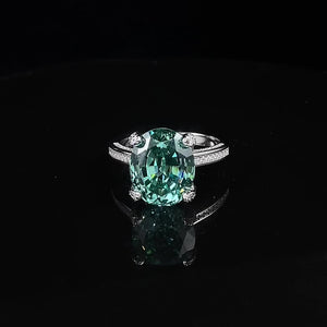 Dainty Oval Cut Solitaire Eternity Ring