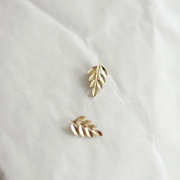 Mini Leaf Stud Earrings