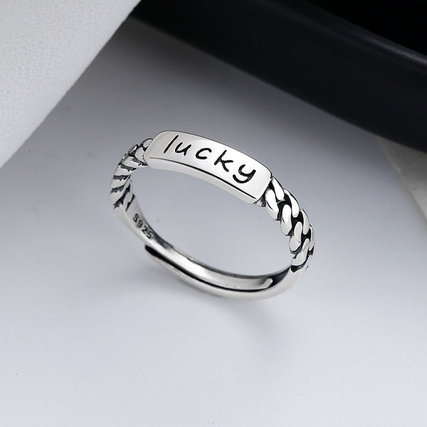 Vintage Silver Lucky Twist Ring