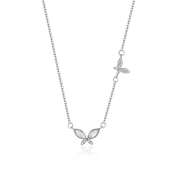 Dainty Shell Butterfly Necklace