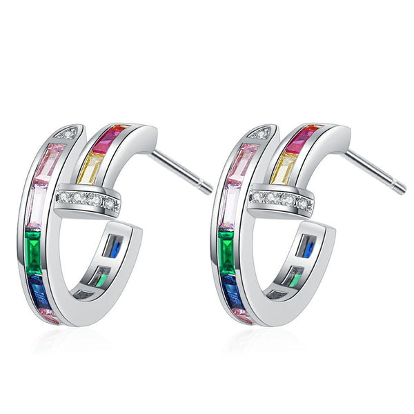 Rainbow LGBTQ Pride Hoop Earrings