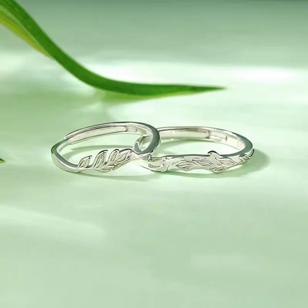Willow Leaf Couple Ring
